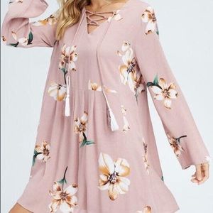 Mauve Floral Dress